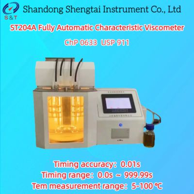 ST204A Fully Automatic Characteristic Viscometer with 5-100℃ Temperature Range 0.01s Timing Accuracy and USP 911 Compliance