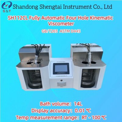 Fully Automatic Four Hole Kinematic Viscometer RT - 100 ℃ 14L Bath ASTM D445