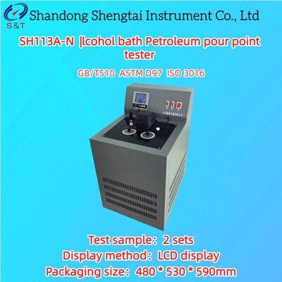 2 Holes Alcohol Bath Petroleum Pour Point Tester -70℃ ～ RT LCD Display ASTM D97