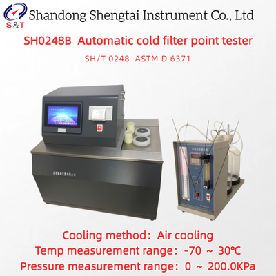 2 Holes Automatic Cold Filter Point Tester -70～30℃ PT100 Sensor Air Cooling ASTM D 6371