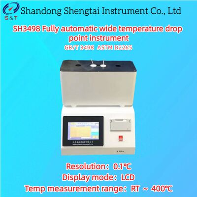 2 Holes Fully Automatic Wide Temp Drop Point Instrument RT ～ 400℃ LCD ASTM D2265