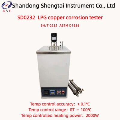 2 Holes LPG Copper Corrosion Tester RT ～ 100℃ PT100 Sensor Digital Display ASTM D1838