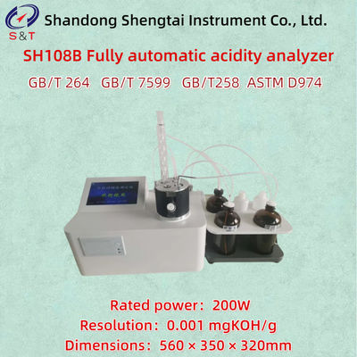 Óleo de transformador Analisador de acidez totalmente automático ASTM D974 Intervalo 0,001 ~ 2,0 MgKOH/G