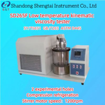 2 Holes Low Temp Kinematic Viscosity Tester -40℃ ~ 80℃ Speed 1200rpm ASTM D445