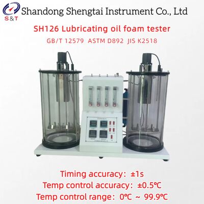 Teste de espuma de óleo de engrenagem fechado 0°C  999,9°C Fluxo 16   160ml/min Temporização ±1s ASTM D892