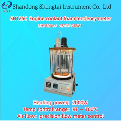 Medidor de Tendência à Formação de Espuma de Líquido de Arrefecimento do Motor RT ~ 100℃ Temporização Automática ASTM D1881