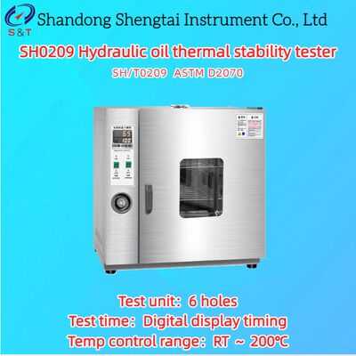 Teste de estabilidade térmica de óleo hidráulico de 6 furos RT      200°C A1-3 Ingota de alumínio ASTM D2070