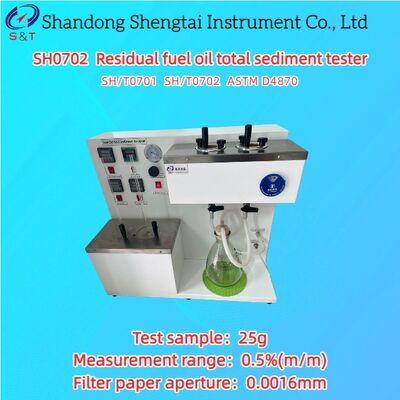 Testador de Sedimentos Totais em Óleo Combustível Residual de 2 Furos ASTM D4870, Amostra de 25g, Método de Filtração a Quente