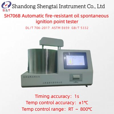 Teste automático de ponto de ignição espontânea de óleo resistente ao fogo RT     800°C ASTM E659