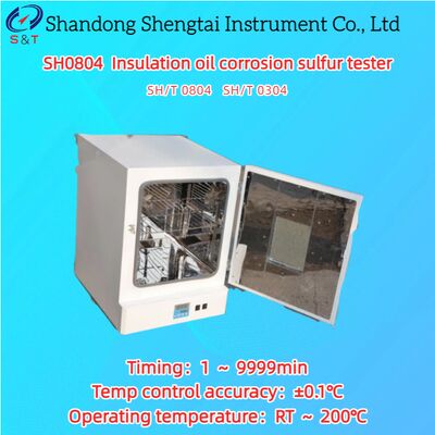 Testador de Corrosão por Enxofre em Óleo Isolante do Sensor PT100 RT ~ 200°C Temporização 1 ~ 9999min ASTM D1257B