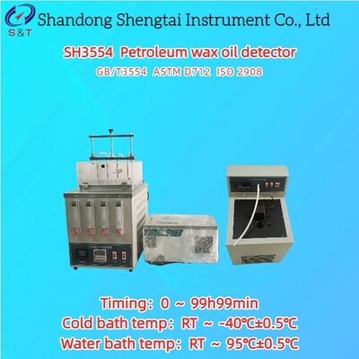 Detetor de óleo de cera de petróleo Tempo 0 - 99h59min Banho de água RT ️ 95°C ± 0,5°C ASTM D712