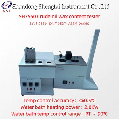 4 buracos Teste de conteúdo de cera de óleo bruto Banho de água RT ️ 90°C LED Digital Display ASTM D6560