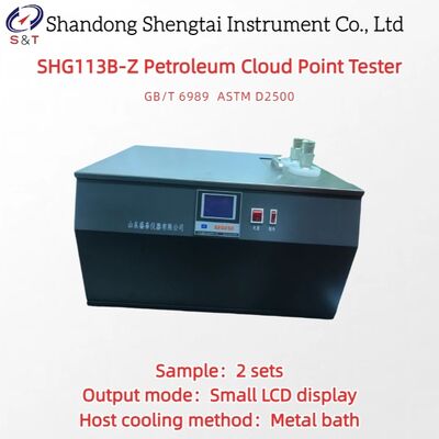 Teste de ponto de nuvem de óleo lubrificante diesel com dois objetivos RT      50 °C Banho metálico ASTM D2500