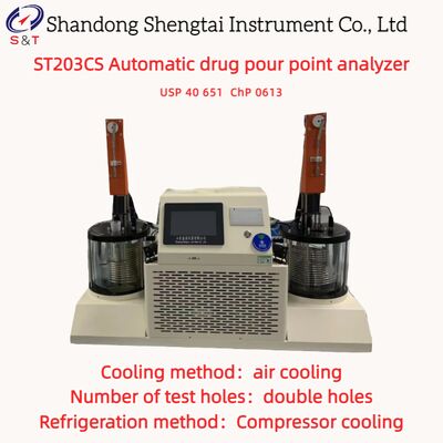 Analisador Automático de Ponto de Fluidez de Medicamentos com Duas Cavidades -10 °C a +170 °C Resfriamento a Ar USP 40 651