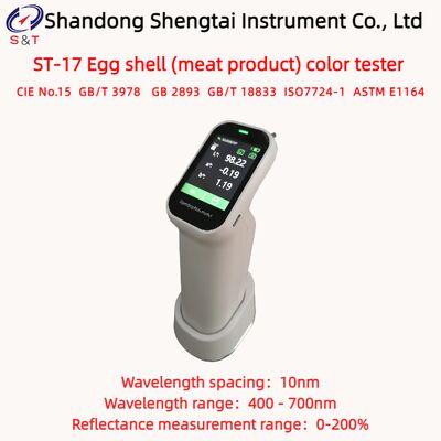 Teste de cor de produtos de carnes de casca de ovo de comprimento de onda 400 700 nm Apertura Φ4mm ASTM E1164