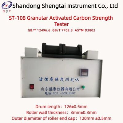 Teste de resistência ao carbono ativado granular Velocidade 50 ± 2 R/Min Predefinido 5min ASTM D3802