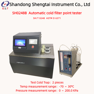 Analisador de ponto de filtragem automático a frio de 2 furos para óleo de transformador -70 °C 30 °C Aero-resfriado ASTM D6371