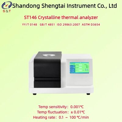 Analisador térmico cristalino 0 ± 600 mW Taxa de aquecimento 0,1 ± 100 °C/min USP<891>