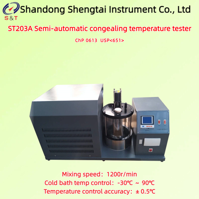 Semi-Automatic Congealing Temp Analyzer -30℃ ～ 90℃ Mixing Speed 1200r/Min USP41 651