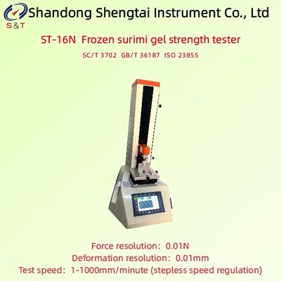 Analisador de Força de Gel de Surimi Congelado Velocidade de Teste 1-1000mm/Min Resolução de Força 0.01N ISO 23855