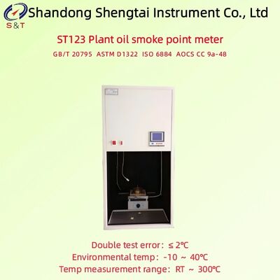 Medidor de Ponto de Fumaça de Óleo Vegetal RT ~ 300℃ Display LCD Teste Duplo Erro ≤ 2℃ ASTM D1322